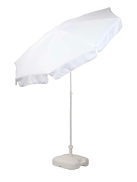 Patio / Garden / Beach Parasol Umbrella - White - Umbrellaworld