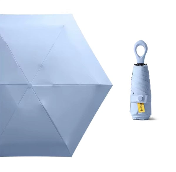 UW UPF 50+ Compact Travel Umbrella - Loop Hook | Sun &amp; Rain Protection | 93cm Canopy | 185g