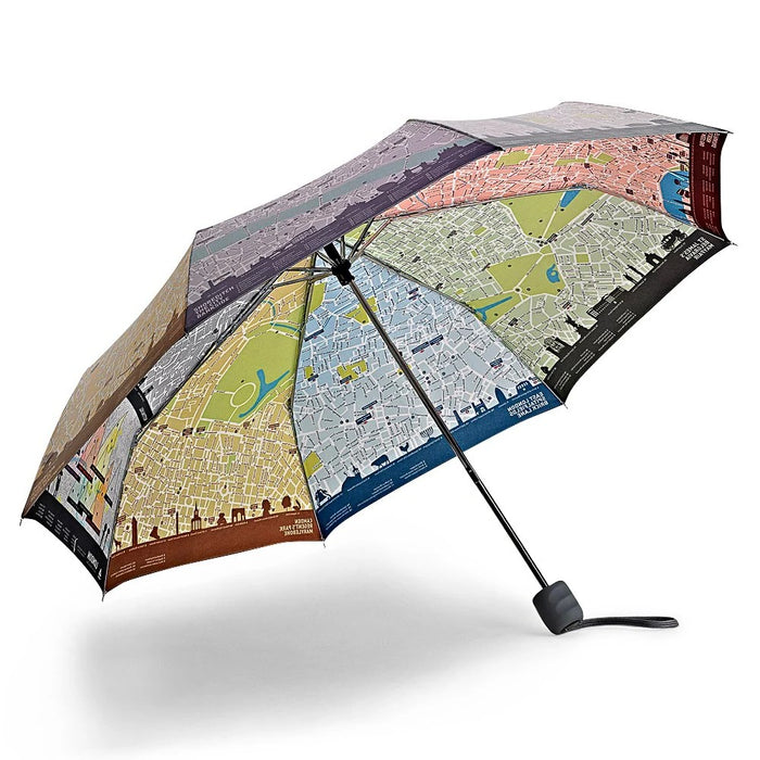 Fulton London Brollymap Folding Umbrella | London Street Map Print | Compact & Stylish