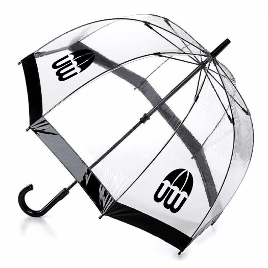 Fulton Birdcage Clear Dome Umbrella - Printed Promotional MOQ 24pcs