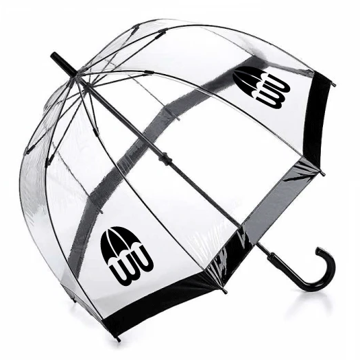 Fulton Birdcage Clear Dome Umbrella - Printed Promotional | MOQ 24 | Corporate Branding Available