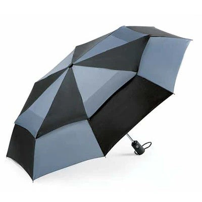 Totes Wonderlight Double Canopy Windproof Folding Umbrella | Auto Open & Close | Lightweight 322g