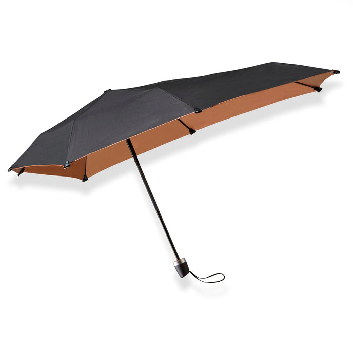 Senz Manual Folding Storm Umbrella - Metallic Sky - Black - Umbrella World