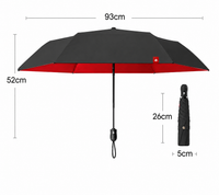 UPF 50+ Auto Supermini Travel Umbrella | Sun & Rain Protection | Easy Open | Double Canopy
