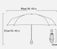 UW UPF 50+ Compact Travel Umbrella - Loop Hook