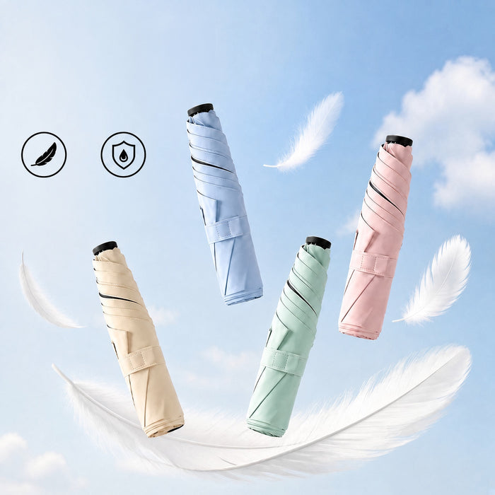 UW UPF 50+ Lightest Slimline Travel Umbrella | Just 150g | Sun & Rain Protection | 91cm Canopy