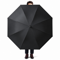 Business Fibreglass Auto Windproof Golf Umbrella | 134cm Canopy | Colour-Match Sleeve