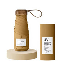 UW UPF 50+ Stylish Travel Umbrella - Compact Flat | Pocket Size 17cm | Sun & Rain | 199g