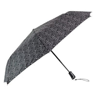 Totes ECO X-tra Strong AOC Umbrella - Black & White Drops | Wind Tunnel Tested | Auto Open & Close
