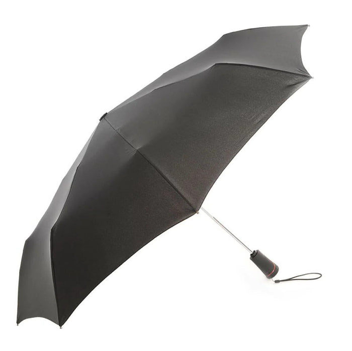 Totes ECO X-tra Strong Auto Open & Close Umbrella - Black | Wind Tunnel Tested | Large 108cm Canopy