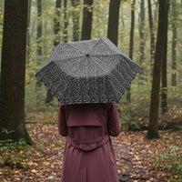 Totes ECO Wind Resistant 'X-tra Strong' AOC Umbrella - Black & White Drops