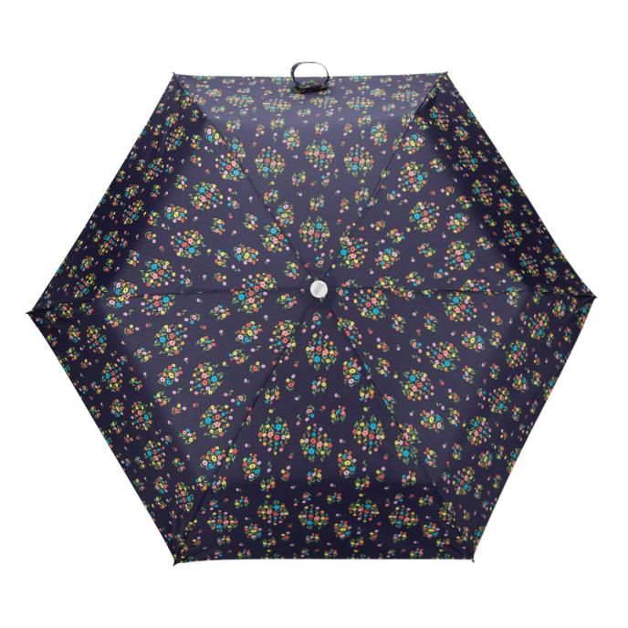 Totes ECO Tiny X-tra Strong 5 Section Folding Umbrella - Mini Flower Stems