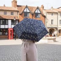 Totes ECO Tiny X-tra Strong 5 Section Folding Umbrella - Mini Flower Stems