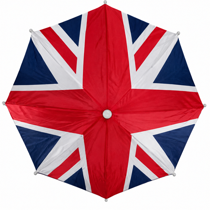 Union Jack Umbrella Hat - 2 Pack | Adjustable Headband | Hands-Free