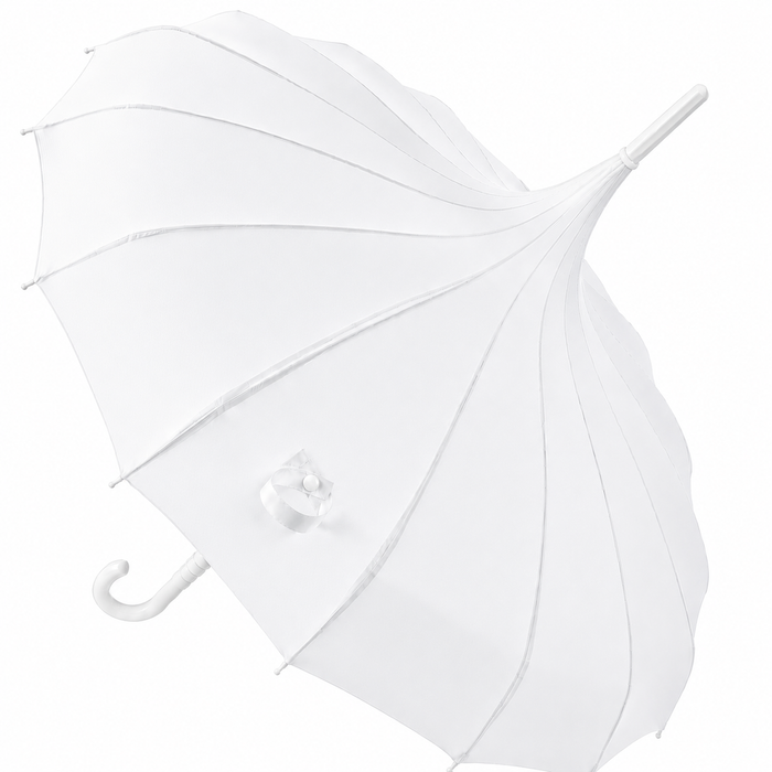 Ladies 'Olivia' Pagoda Walking Umbrella | 16 Ribs | Crook Handle | Vintage Style