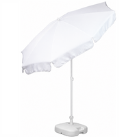 Patio Garden Beach Parasol Umbrella | 1.8m | Tilt Function | 10 Colours | Made in Italy