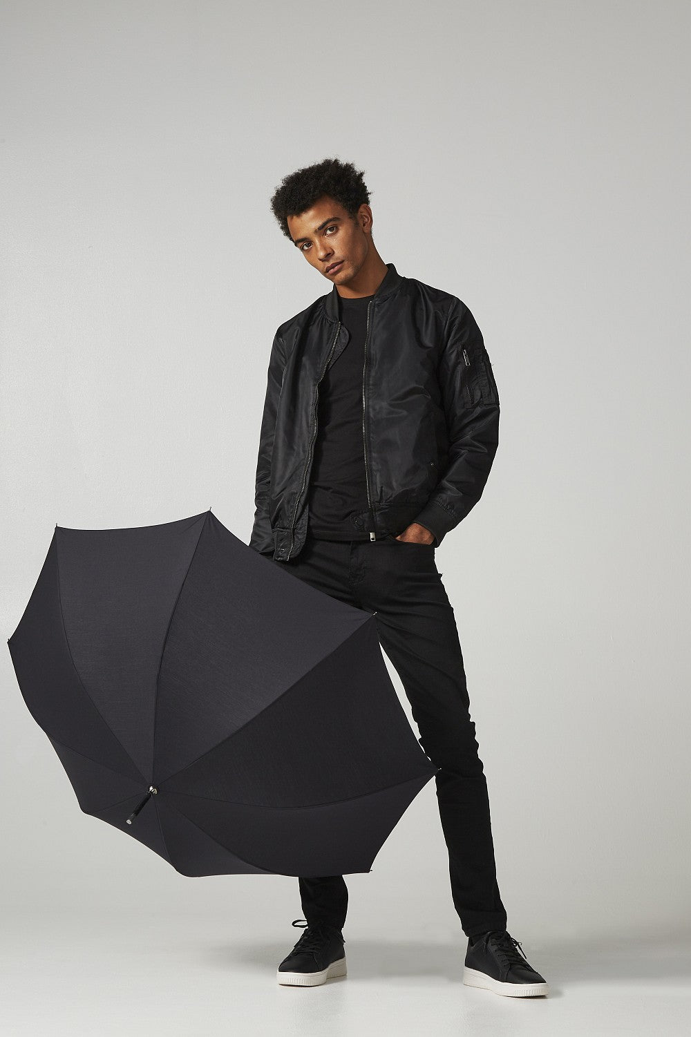 Fulton Mayfair, High Performance, Black, Gents Walking Umbrella - Umbrellaworld