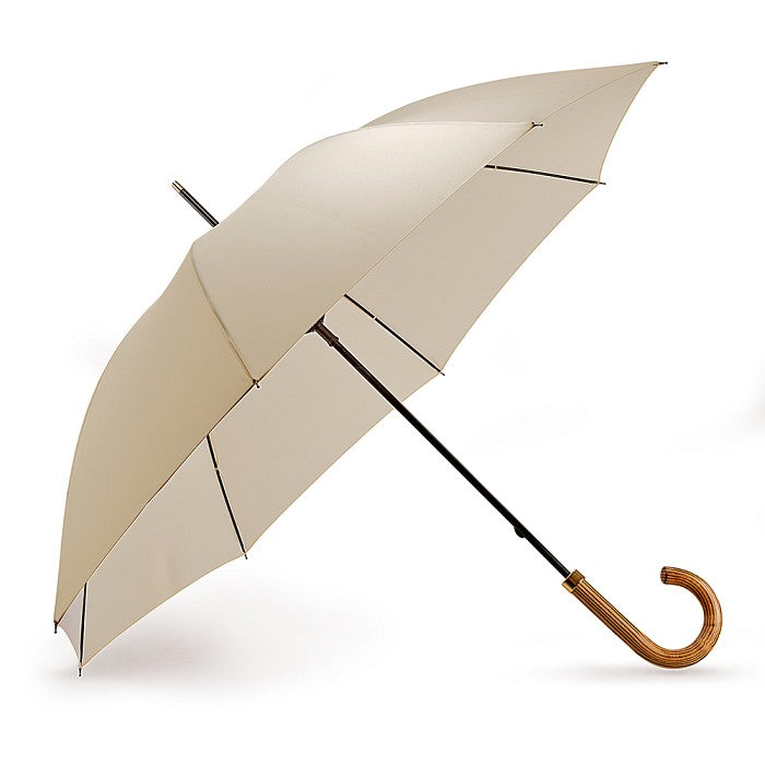 Commissioner Elm Wood Walking Umbrella - Wedding Ivory Cream - Umbrellaworld