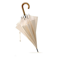Commissioner Elm Wood Walking Umbrella - Wedding Ivory Cream - Umbrellaworld