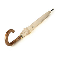 Commissioner Elm Wood Walking Umbrella - Wedding Ivory Cream - Umbrellaworld