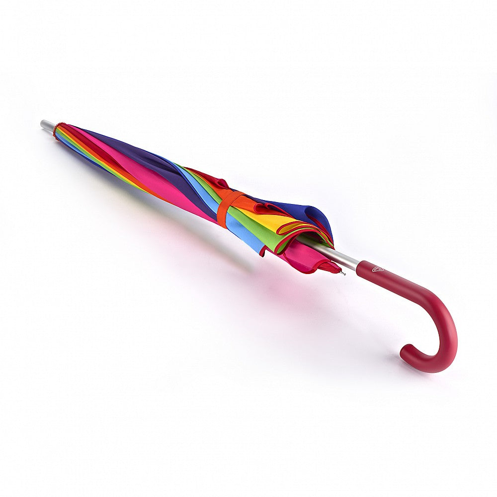 Fulton "Heart" Hook Handle Umbrella - Rainbow Bright - Umbrellaworld
