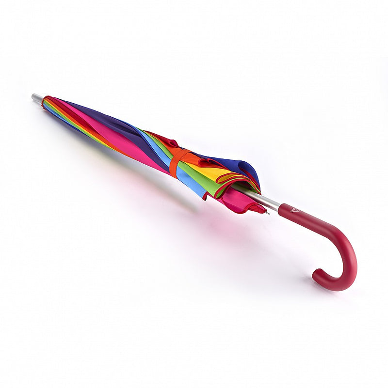 Fulton "Heart" Hook Handle Umbrella - Rainbow Bright - Umbrellaworld