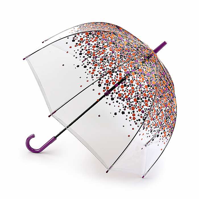 Fulton Birdcage Clear Dome Umbrella - Hippie Scatter - Umbrellaworld