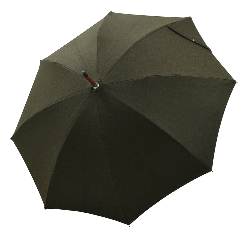 Chestnut Umbrella with Luxury Loden Fabric- Bespoke Umbrella - Umbrellaworld