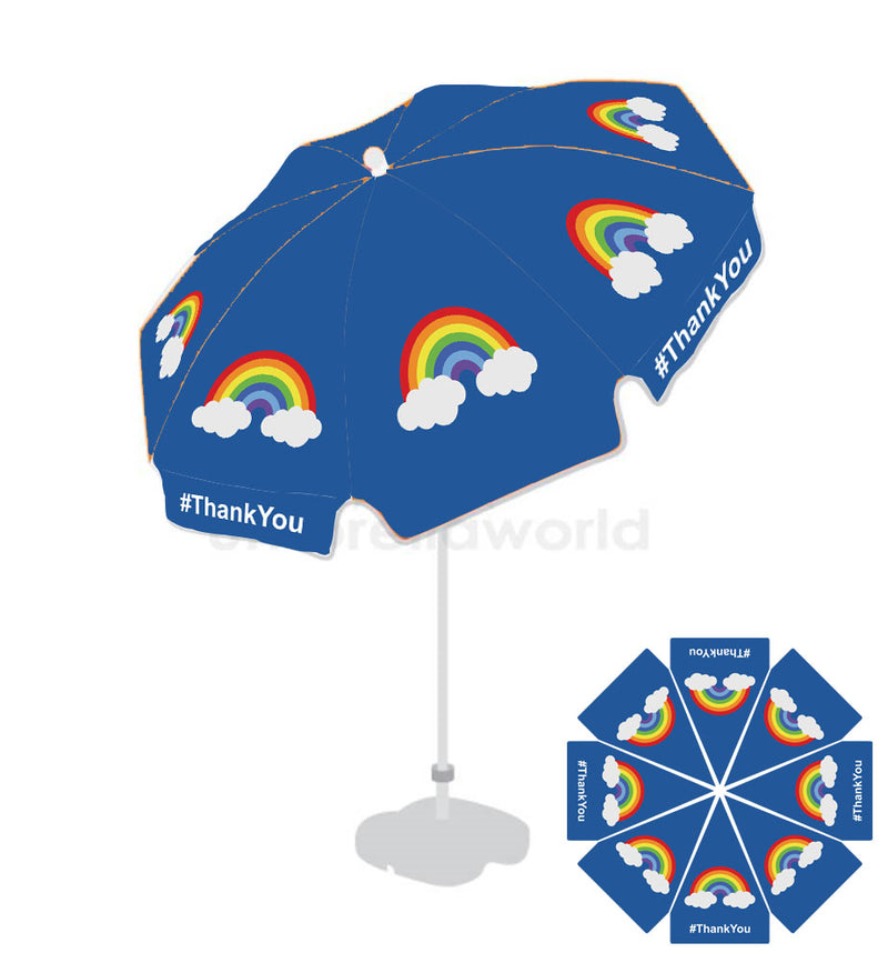 THANK YOU - NHS - 1.8m Garden/Pub Parasol - Umbrellaworld