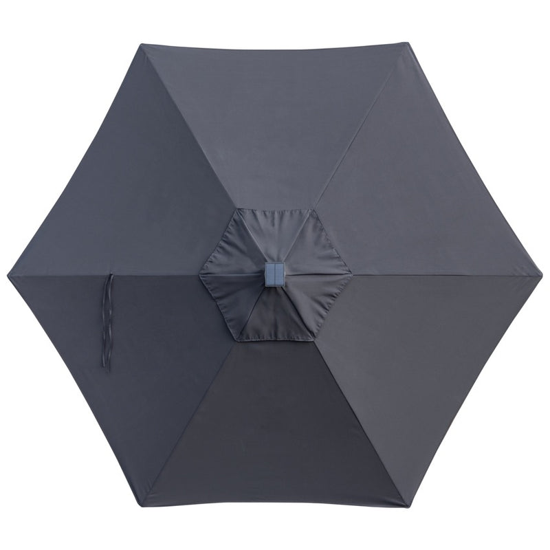 Doppler Active 300 LED UV 50+ Protection Garden Parasol - Anthracite - Umbrellaworld