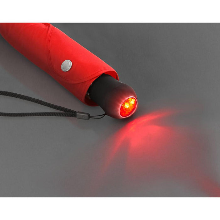 FARE Illustro Safebrella LED Mini Umbrella - Black - Umbrellaworld