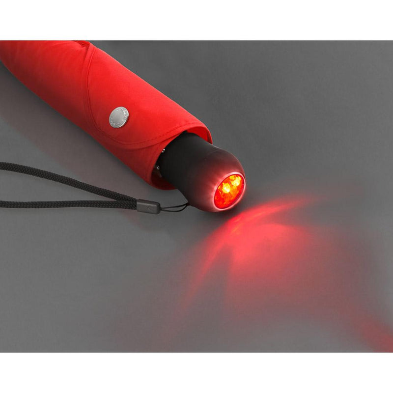 FARE Illustro Safebrella LED Mini Umbrella - Black - Umbrellaworld