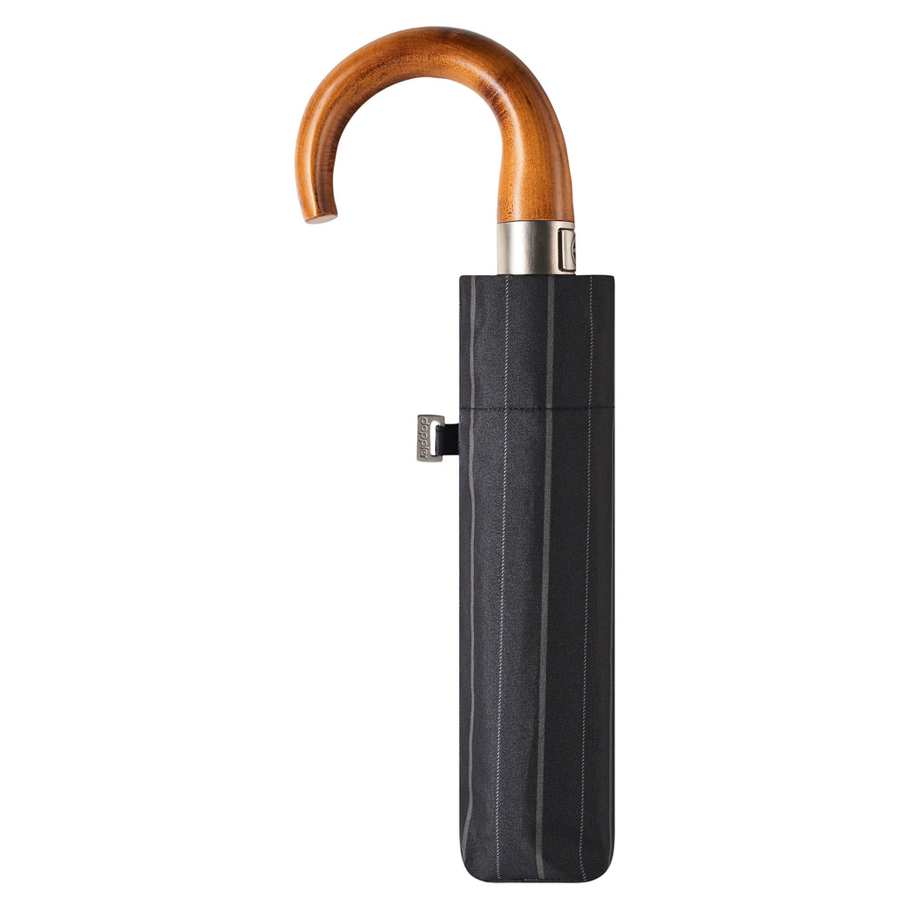 Doppler Magic Fiber Auto Folding Umbrella - Wood Hook Handle - Umbrellaworld
