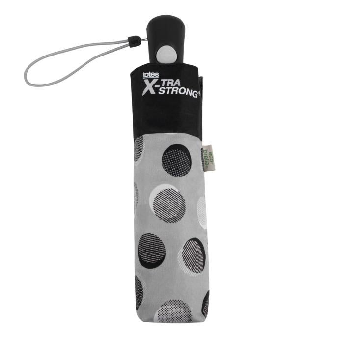 Totes ECO Wind Resistant 'X-tra Strong' AOC Umbrella - Textured Dots - Umbrellaworld