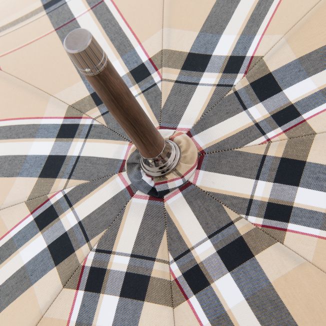 Chestnut Oxford Check - Bespoke umbrella - Umbrellaworld