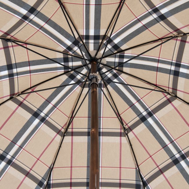 Chestnut Oxford Check - Bespoke umbrella - Umbrellaworld