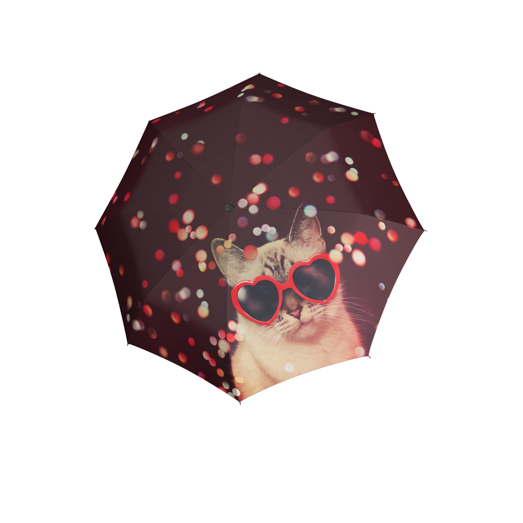Doppler Modern Art Collection Open & Close Folding Umbrella - Lovely Cat - Umbrellaworld