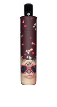 Doppler Modern Art Collection Open & Close Folding Umbrella - Lovely Cat - Umbrellaworld