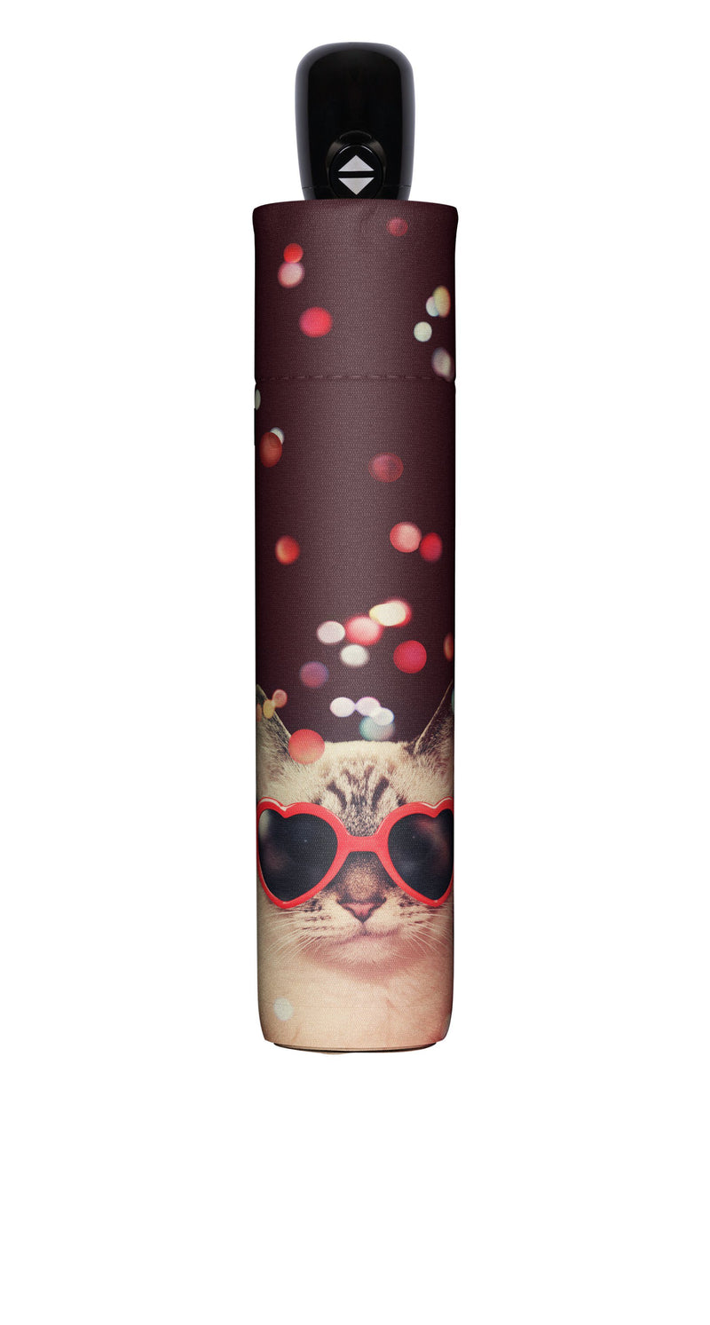 Doppler Modern Art Collection Open & Close Folding Umbrella - Lovely Cat - Umbrellaworld