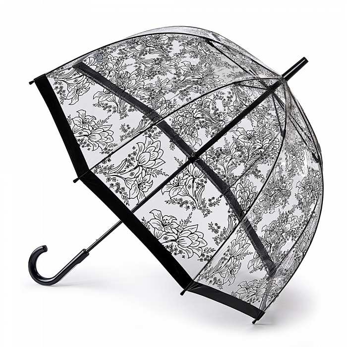 Fulton Birdcage Clear Dome Umbrella - Stencil Floral - Umbrellaworld