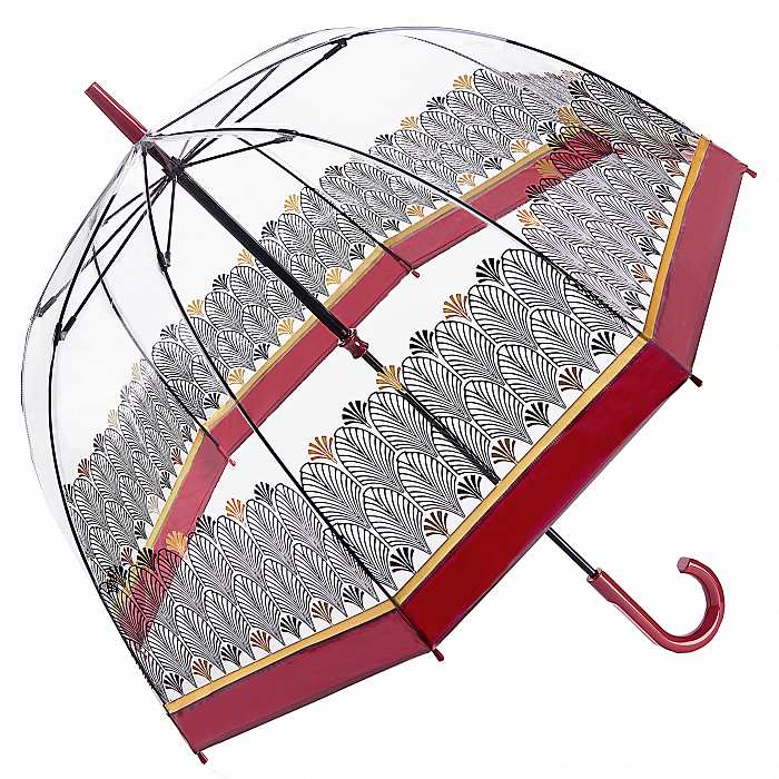 Fulton Birdcage Clear Dome Umbrella - Art Deco - Umbrellaworld
