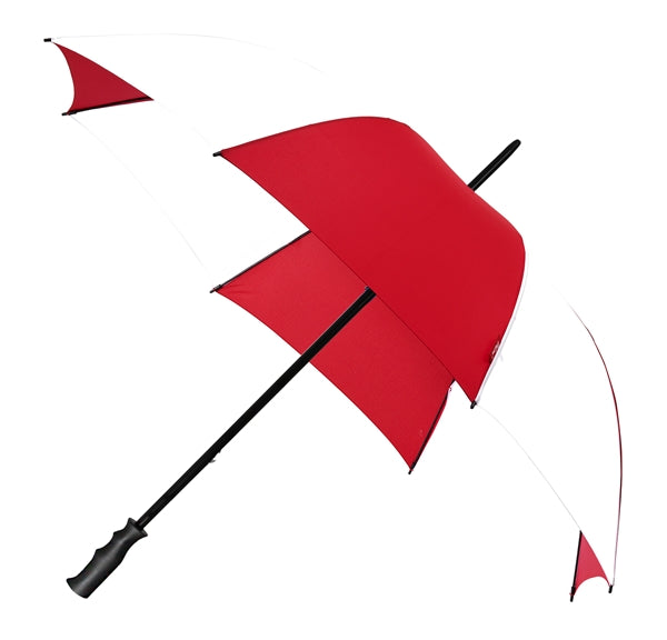 The Mirage Wind Resistant Golf Umbrella - 2 Tone Red White - Umbrellaworld
