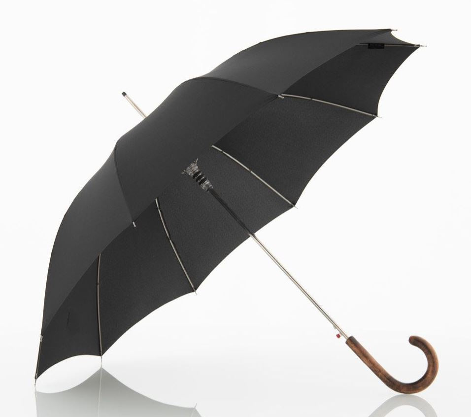 Knirps T.771 Gents Wood Hook Handle Classic Long Umbrella - Umbrellaworld