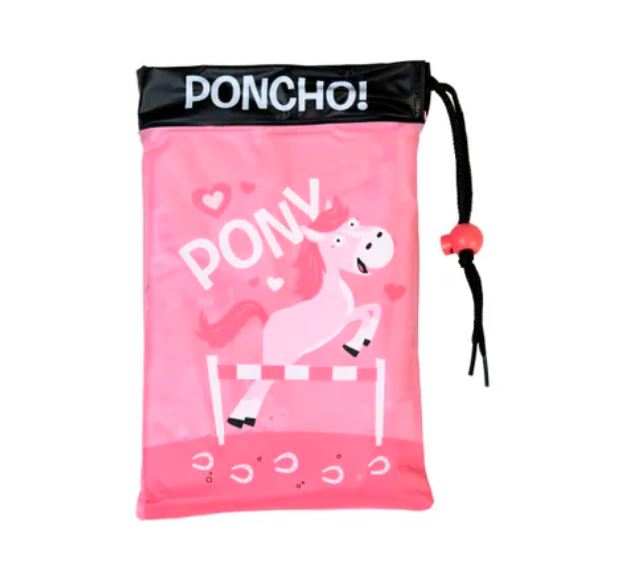 Bugzz Children's Waterproof Poncho - Pink Pony - Umbrellaworld