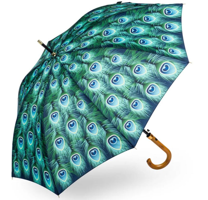 Storm King Auto Walking Nature Umbrella - Peacock - Umbrellaworld