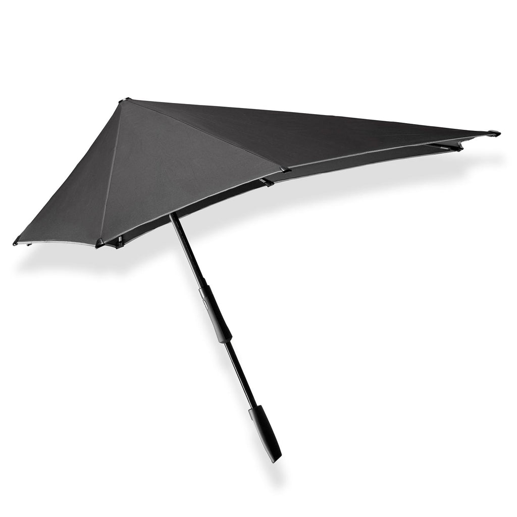 Senz 'Large' Black Umbrella with Reflective Trim - Umbrellaworld