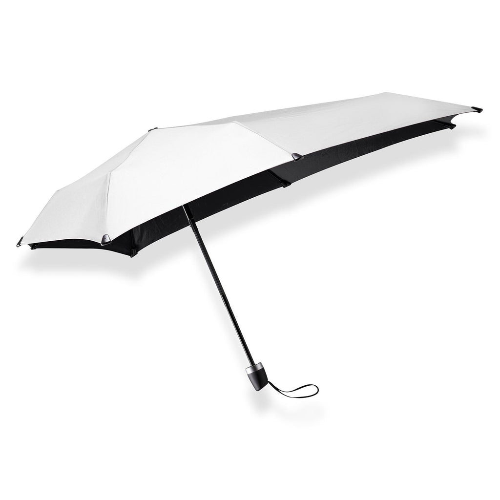 Senz Manual Folding Windproof Umbrella - Shiny Silver - Umbrellaworld