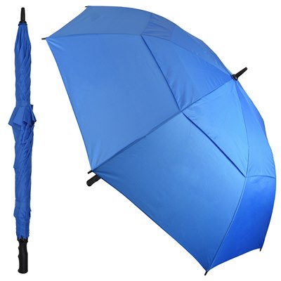 Fibreglass Auto Vented Windproof Golf Umbrella - Royal Blue - Umbrellaworld