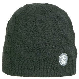 Barts Childrens 'Cable Beanie' Black Warm Winter Hat - Umbrellaworld