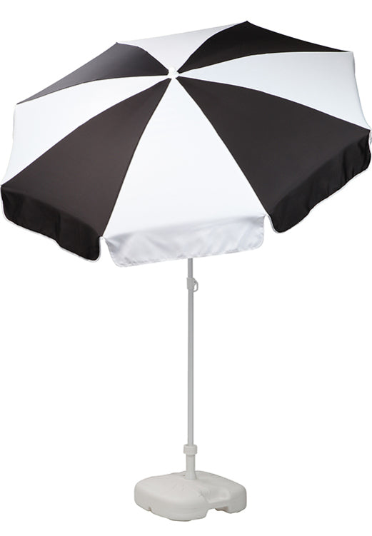 Patio / Garden / Beach Parasol Umbrella - Black & White - Umbrellaworld